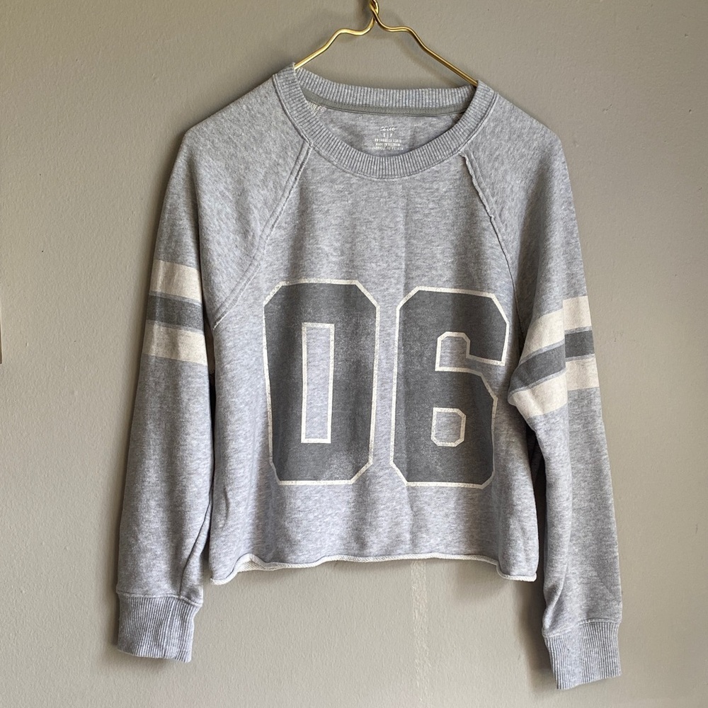 aerie Gray Crewneck Sweatshirt with '06' Graphic